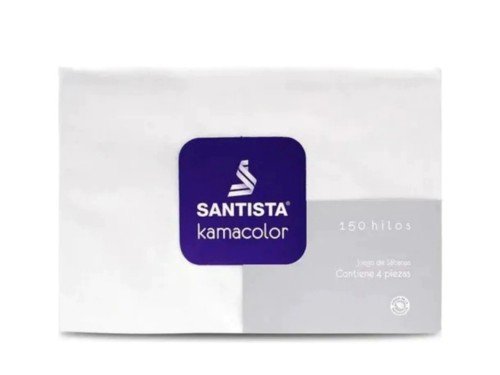 Juego De Sabanas 1 1/2 Plaza 150 Hilos Santista Kamacolor