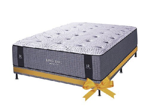 COLCHÓN LEXINGTON GRIS + SOMMIER RESERVE LUXURY KING KOIL RESORTES 140