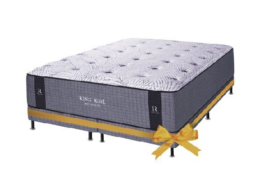 COLCHÓN LEXINGTON GRIS + SOMMIER RESERVE LUXURY KING KOIL RESORTES 160