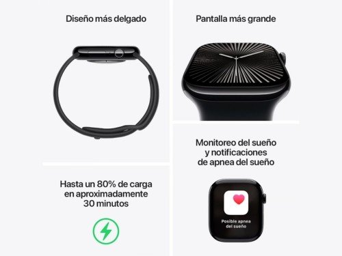 Apple Watch Series 10 46mm GPS Caja de Aluminio Negro Azabache