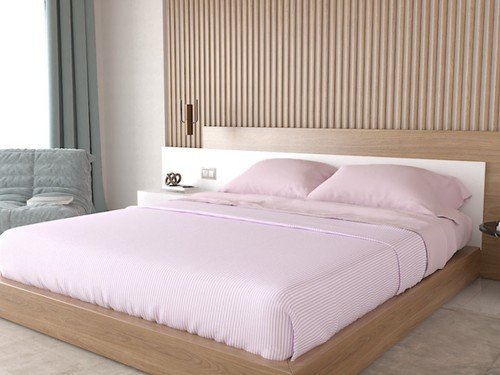 Juego Sabana 1 1/2 Plaza Twin Cacharel Algodón Percal 150 Hilos SHURA