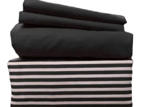 Juego Sabana 1 1/2 Plaza Twin Cacharel Algodón Percal 150 Hilos SHURA