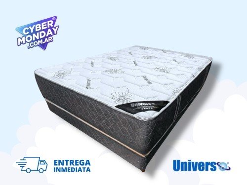 Colchoón Espuma alta densidad 35 kg Universo más Sommier 2pl. y 1/2