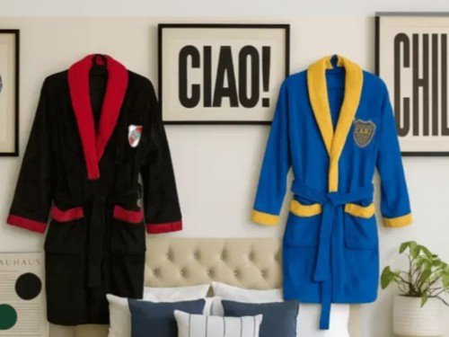 Bata De Abrigo Flannel Licencia Oficial Futbol Boca River