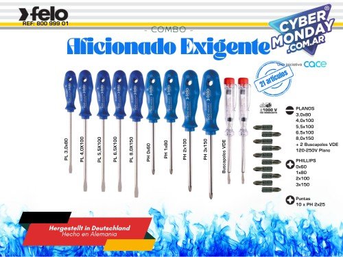 Felo - Combo Aficionado Exigente - PH/PL/ Buscapolos y puntas Ph2x25