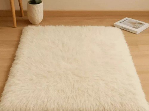 Alfombra Nordica Pelo Largo 1x1,30 Dormitorio Living Sala