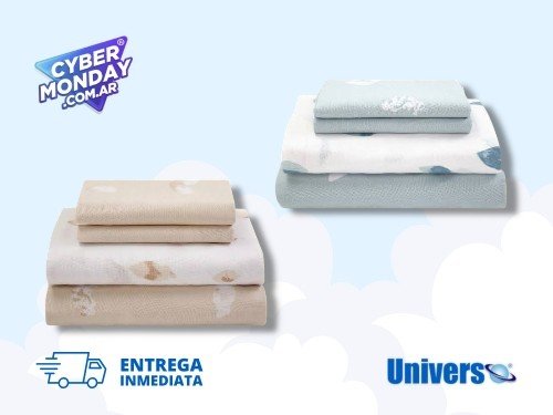 Juego de Sábanas importadas dos plazas y meidia 2x1