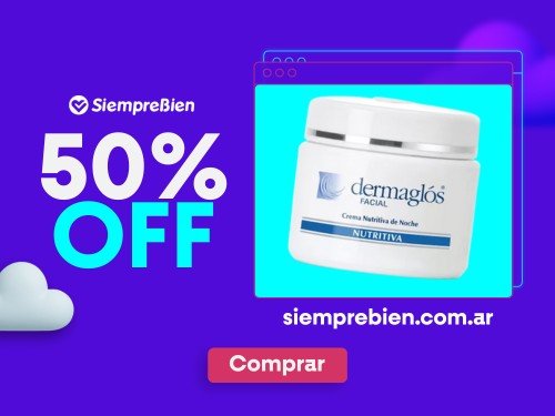 Crema Dermaglós Nutritiva de noche piel normal x70g