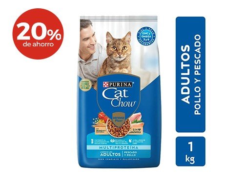 Adulto Pescado Pollo Cat Chow 1 kg.