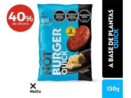 Medallón NotBurger Quick NotCo 130 Gr.