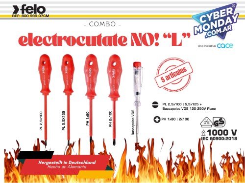 FELO - COMBO ELECTROCUTATE NO! L - 2 PH/ 2PL + Buscapolos VDE1000v
