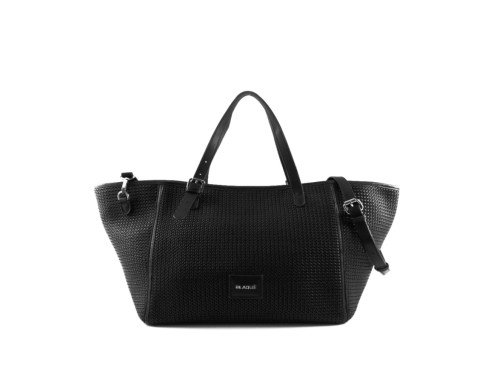 Cartera BOLSO IBIZA TRENZADO NEGRO BLAQUE