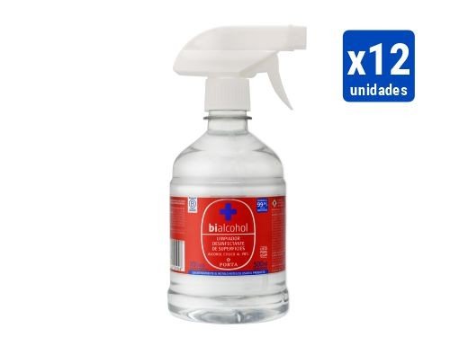12 unid. Alcohol al 70% Gatillo 500ml