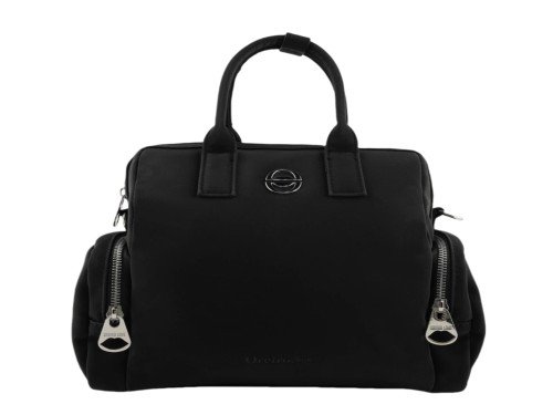 Cartera/Mochila Las Oreiro Exclusiva negra Tela de Avion