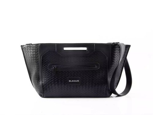 CARTERA Blaqué PANAMA TRENZADO NEGRO