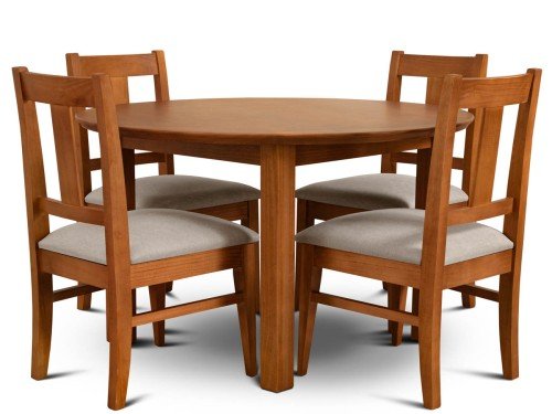 Juego de Comedor Mesa Redonda con 4 Sillas Euro Shot Espácity