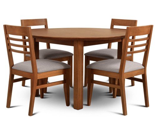 Juego de Comedor Mesa Redonda con 4 Sillas Konci Aspen Espácity