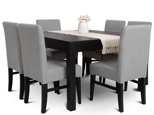 Juego de Comedor Euro Cuadrada con 6 Sillas Vicco Shot Espácity