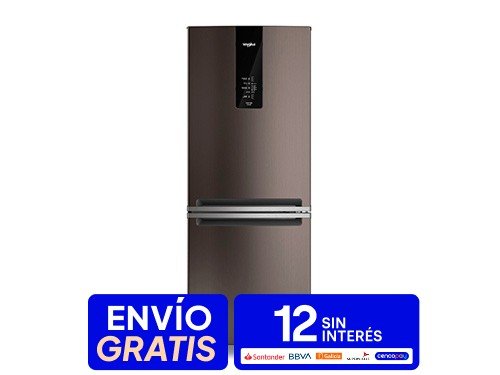 Heladera No Frost Inverter Negro 449 Lts Whirlpool