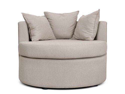 Sillón Redondo Cocó Tapizado Shot Antimanchas Espácity