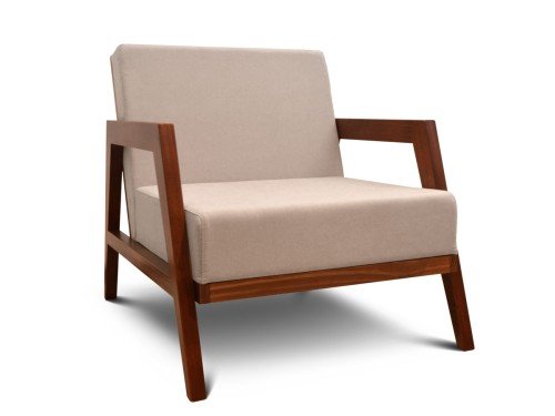 Sillón 1 Cuerpo Oslo Madera Tapizado Sunny Antimanchas