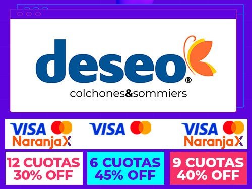 Conjunto Insignia 2 plazas 40% OFF 9 cuotas – Deseo