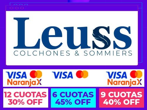 Conjunto Óptimo Firme 2 plazas 45% OFF 6 cuotas – Leuss