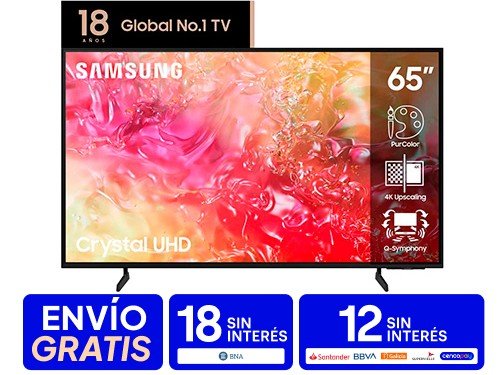 Smart Tv 65" Crystal Uhd Du7000 4K Samsung