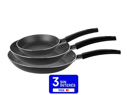 Set Sarten 14/20/24 Cm Multiflon