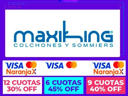 Conjunto Zafiro 2 plazas 40% OFF 9 cuotas – Maxiking