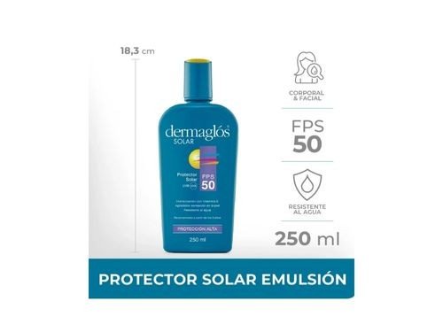 PROTECTOR SOLAR FPS 50 DERMAGLÓS 250 ML