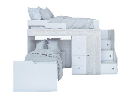 Cucheta EMC Con Chifonier Blanco y Helsinki