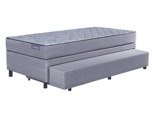 Colchón y Sommier Bicama de espuma 1 Plaza Inducol Agra 100x200 cm