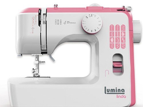 Máquina De Coser Recta Lumina Linda Rosa  12 Diseños