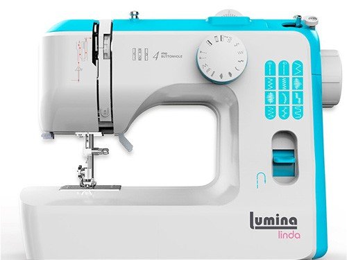 Máquina De Coser Recta Lumina Linda Turquesa  12 Diseños