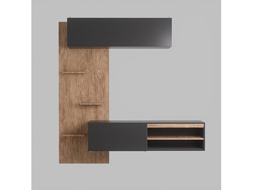 Rack Flotante para TV EMC Olmo Finlandés y Negro