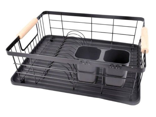 Secaplatos Negro Cromado 40x30x14.5cm