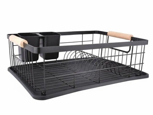 Secaplatos Negro Cromado 40x30x14.5cm