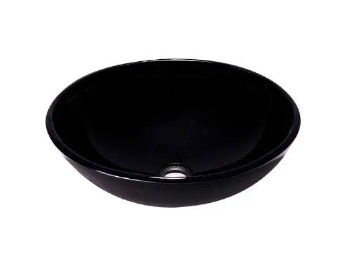 lavamanos vidrio negro 42x13.2cm