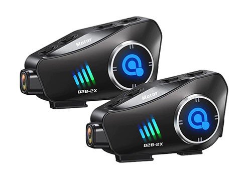 Pack x2 intercomunicadores moto bluetooth Motolink Q28-2X camara video