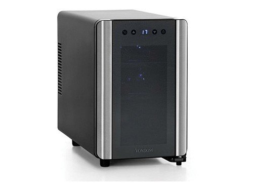 Cava De Vinos Vondom Línea Acero 6 Botellas Color Negro