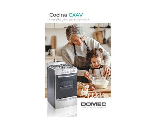 Cocina Domec CXAV, Multigas, ancho 50 cms., Acero inoxidable