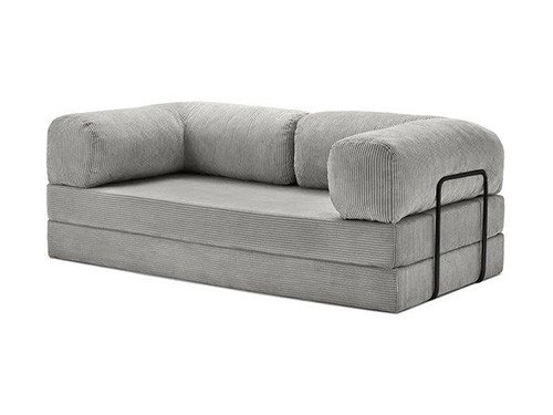 Sillón Cama Sofa Teddy By Purple 3 Cuerpos 100x200x40 Gris Claro