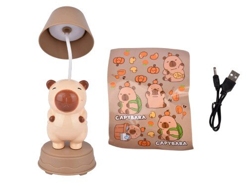 Lámpara Velador Capybara con Sacapuntas 10x24cm USB