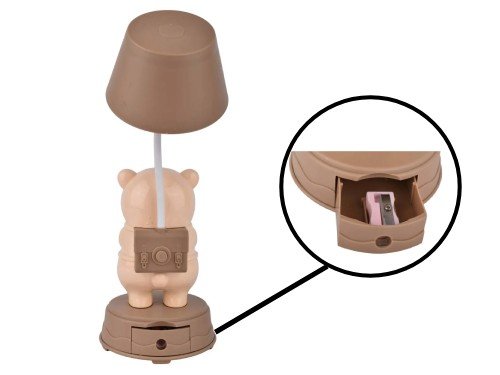 Lámpara Velador Capybara con Sacapuntas 10x24cm USB