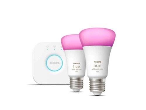 Kit de Inicio Philips Hue E27 White & Color Ambiance x2 + Bridge