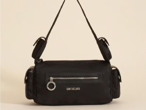 Cartera Carolina negra práctica y cómoda con gran capacidad Santaclara