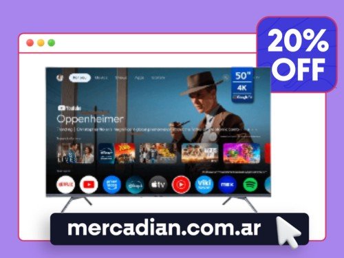 Smart Google Tv 50" BGH B5024US6G 4K UHD