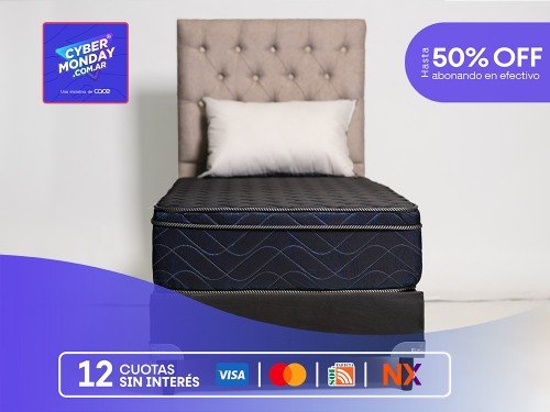 CONJUNTO ROYAL 1 PLAZA + BASE 080 X 190 + 1 ALM.