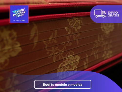 CONJUNTO LUXOR PLATINO C/P 2 PLAZAS + BASE 140 X 190 + 2 ALM.